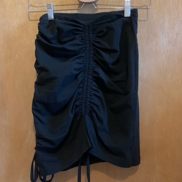 Ruched black Cider mini skirt - Picture 1 of 4